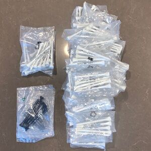 Lot of 166 NiP Tito’s Handmade Vodka Golf Tees 3.5” 3 Packs Black 29 Packs White